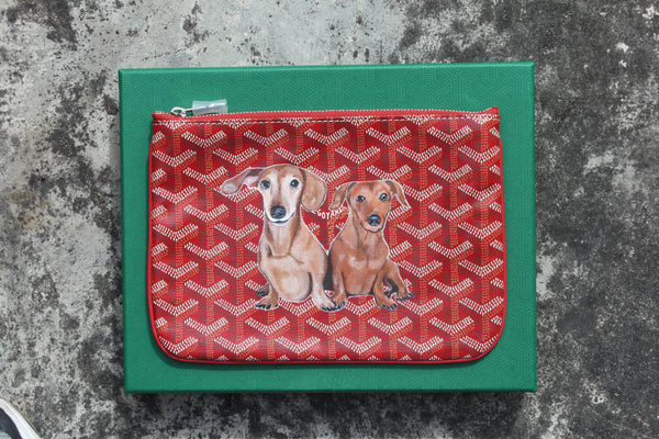 Hand-Painted Dog Pouch